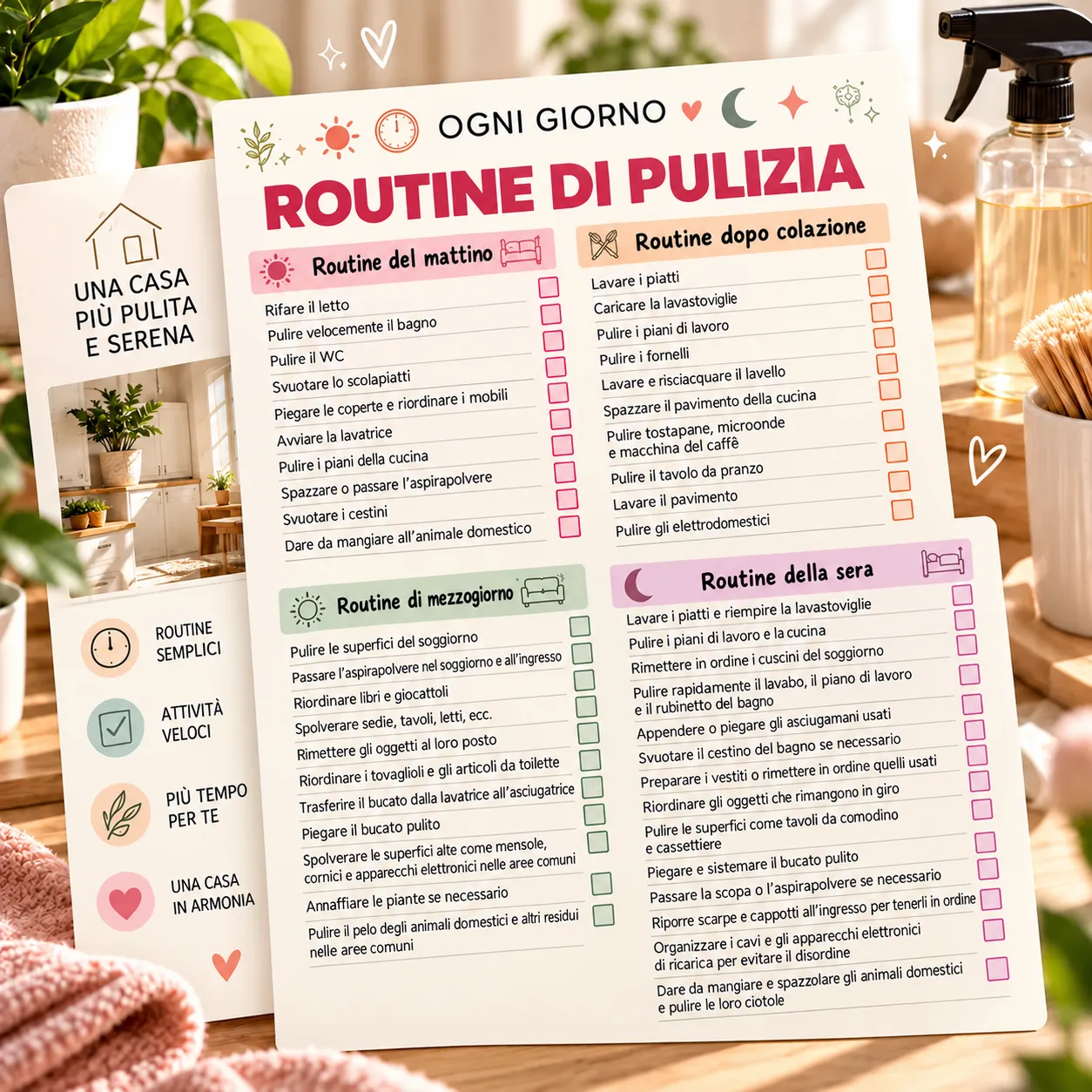 Routine di pulizia del planner